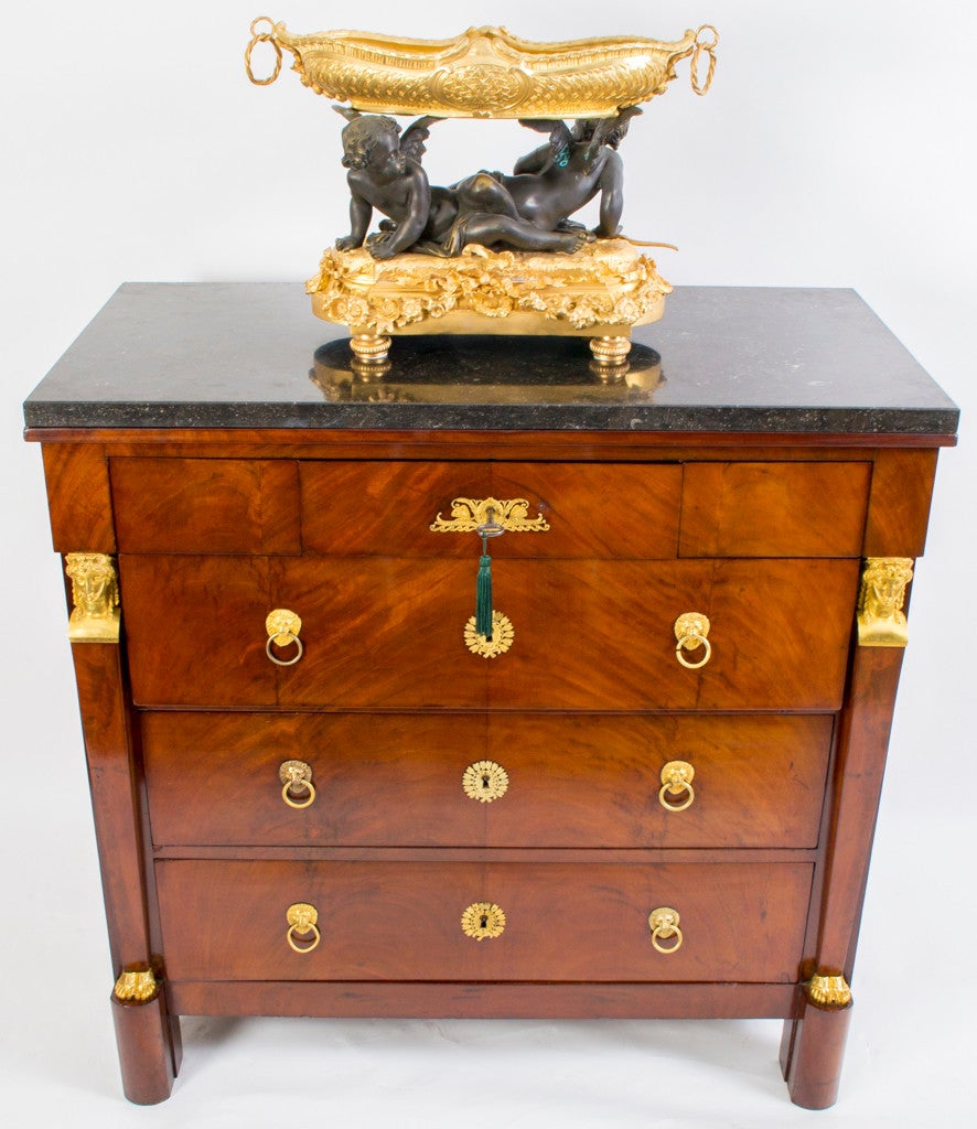 Antique French Empire Commode/ Chest Marble Top c.1820 In Excellent Condition In London, GB