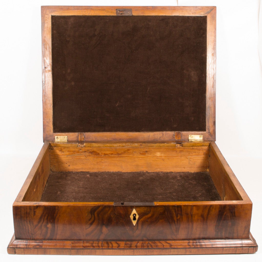 Antique 17th C William & Mary Oyster Veneered Lace Box In Excellent Condition In London, GB