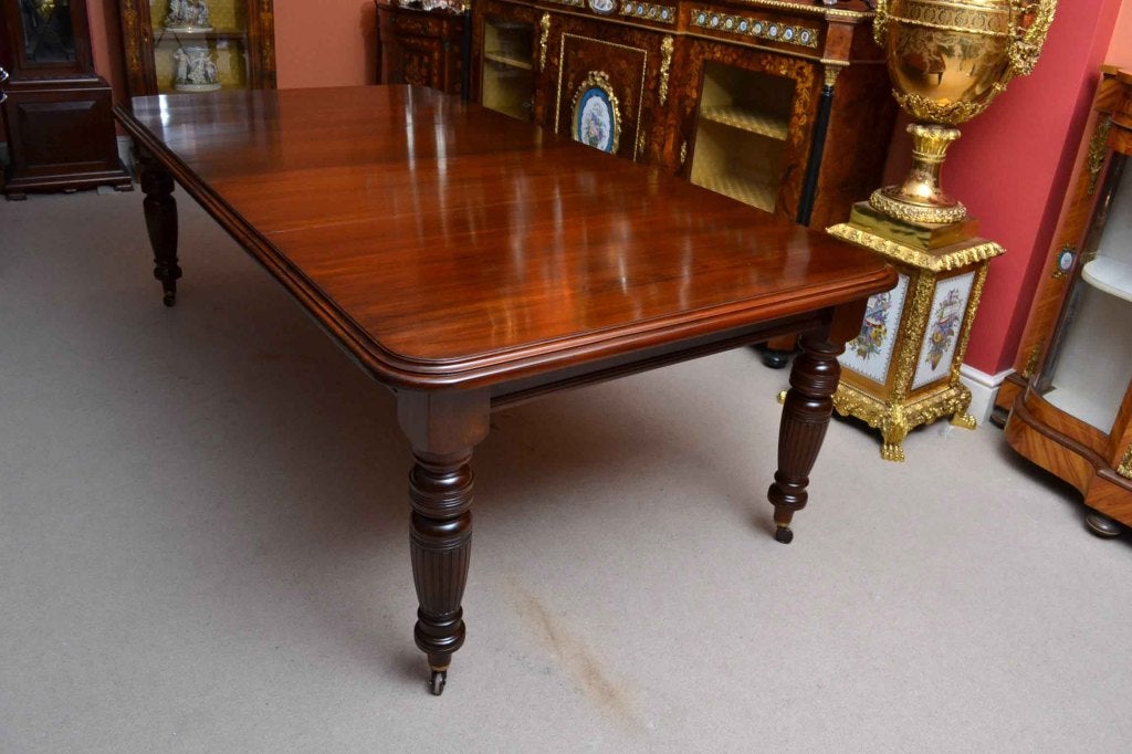 Antique Victorian 8 ft Mahgany Dining Table & 6 Chairs 5