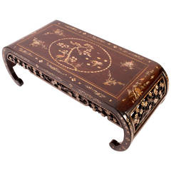 Chinese Rosewood & Mother of Pearl Opium Coffee Table