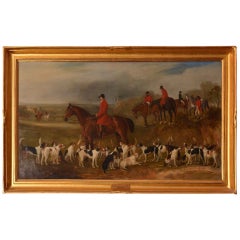 Antique Painting - The Hunt - John Ferneley Junior