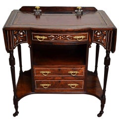 Vintage Edwardian Inlaid Rosewood Writing Table