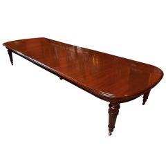 Antique 15 ft Victorian Dining Conference Table circa 1850