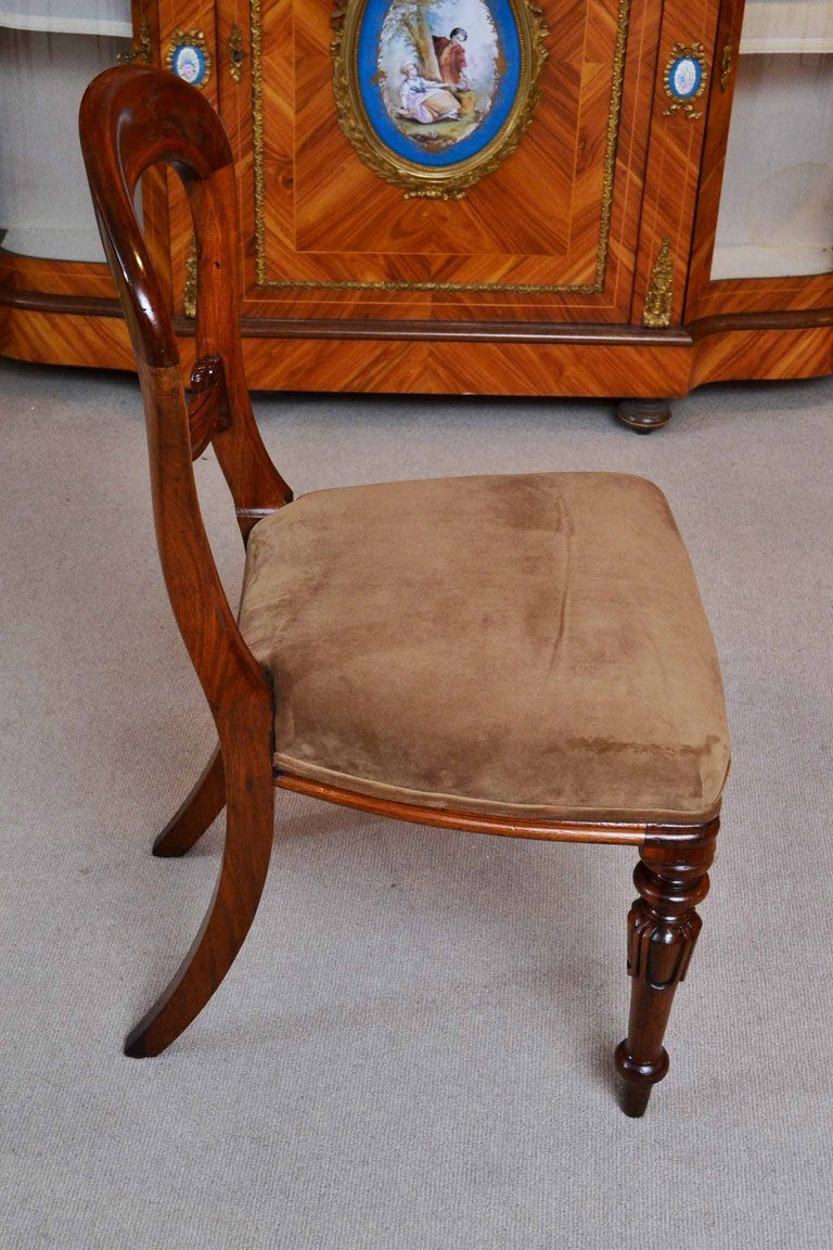 19th Century Antique Set of 10 Victorian Balloon Back Dining Chairs