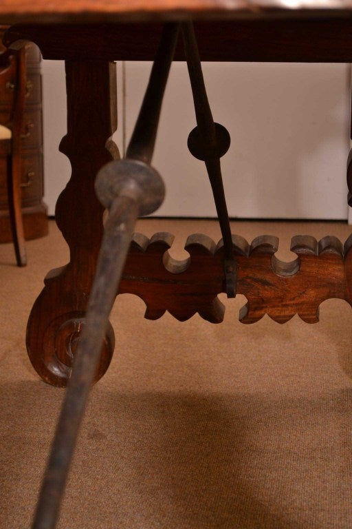 Antique Spanish Walnut Refectory Dining Table 18th Century 3