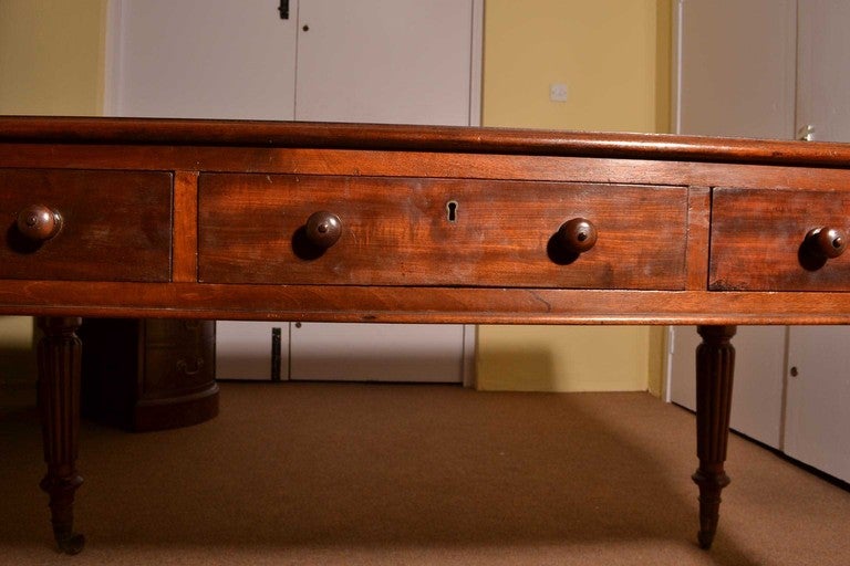 19th Century Antique Victorian Partners Writing Table Desk