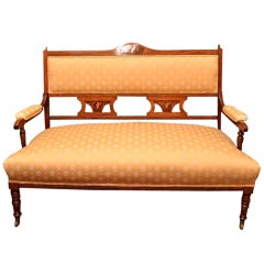 Antique Edwardian Rosewood Inlaid Sofa Chaise circa 1900 