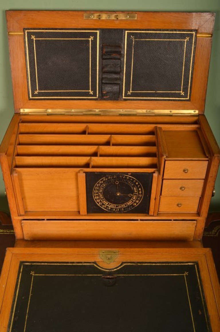 Antique Coromandel Brass Bound Stationery Box c.1870 3