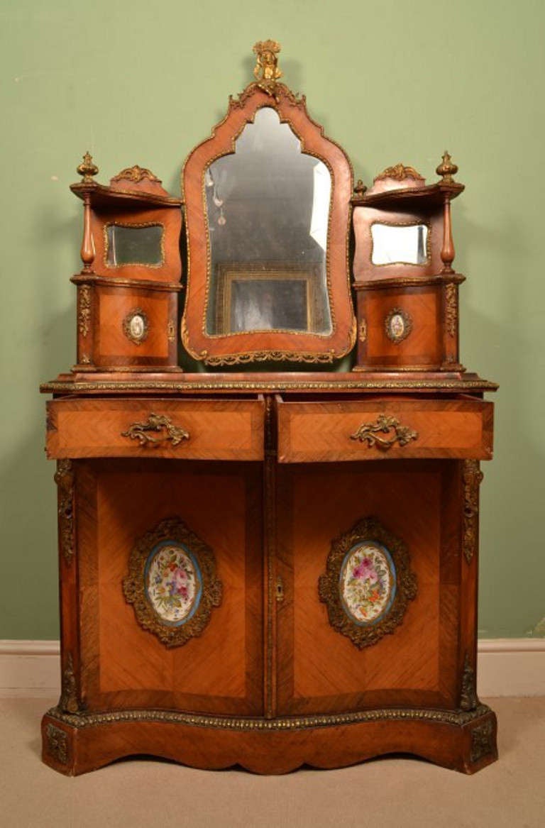 Antique French Tulipwood Dressing Table Plaques circa 1850 In Excellent Condition In London, GB