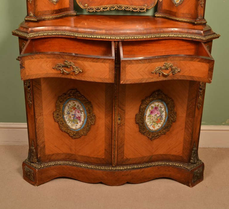 19th Century Antique French Tulipwood Dressing Table Plaques circa 1850