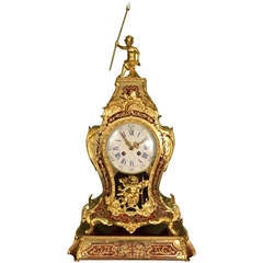 Used French Boulle Mantel Clock on Stand circa 1860