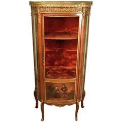 Antique Vernis Martin Display Cabinet Vitrine c.1880