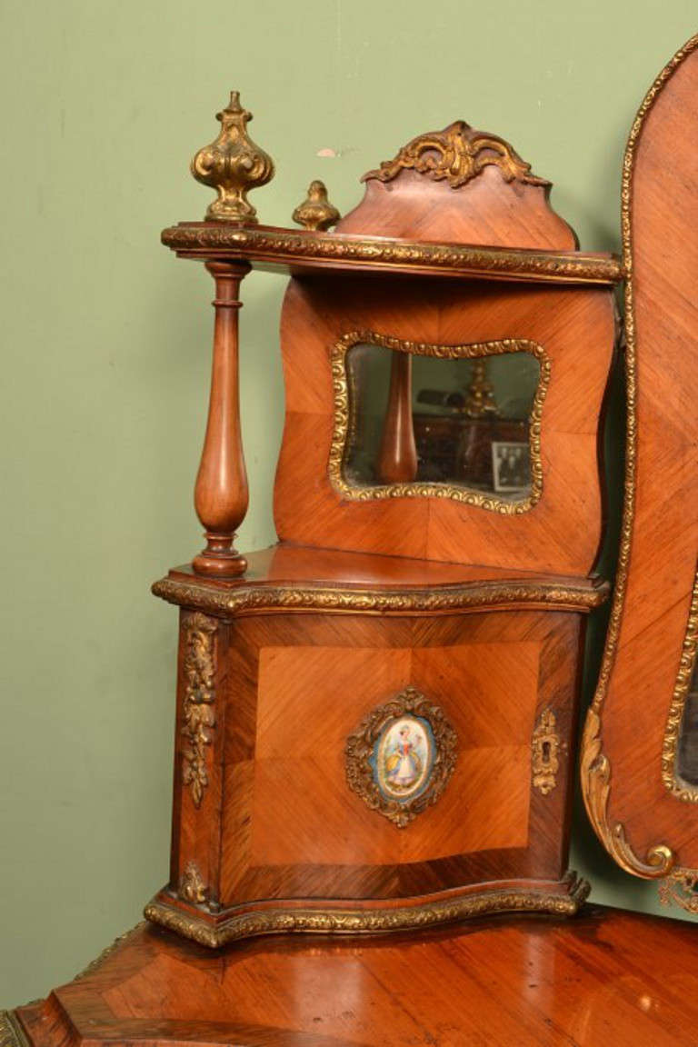 Antique French Tulipwood Dressing Table Plaques circa 1850 3