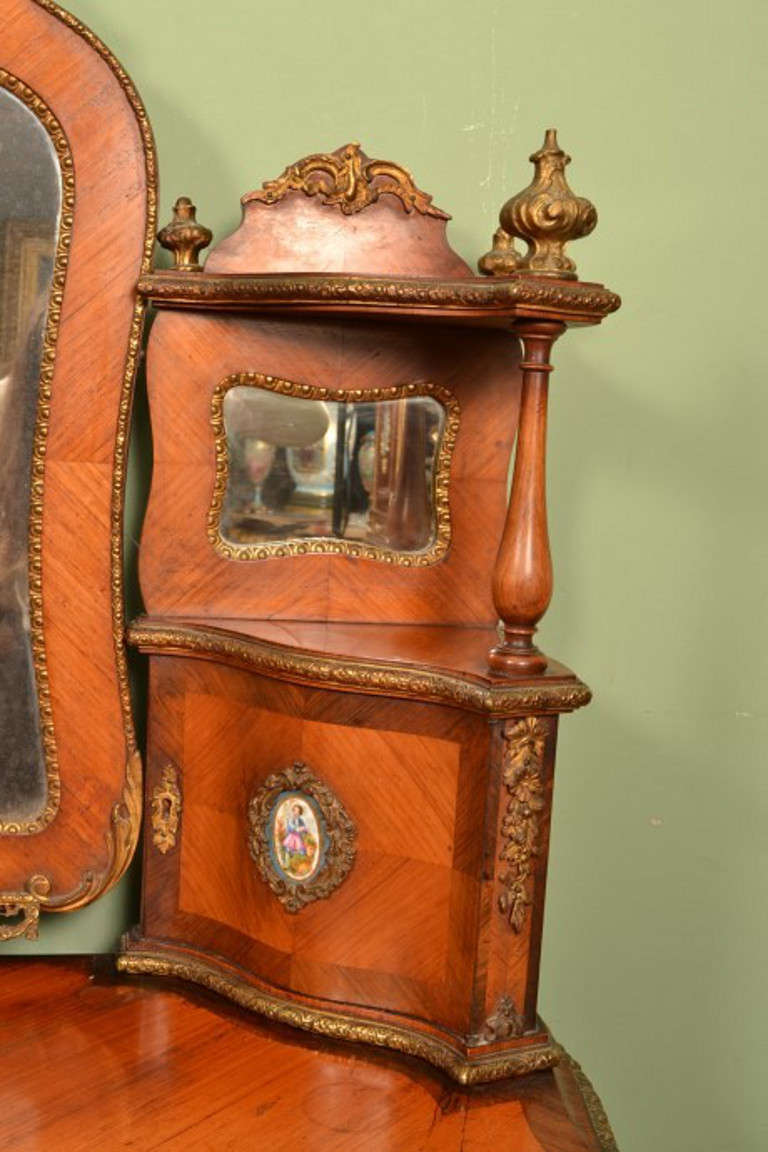 Antique French Tulipwood Dressing Table Plaques circa 1850 4