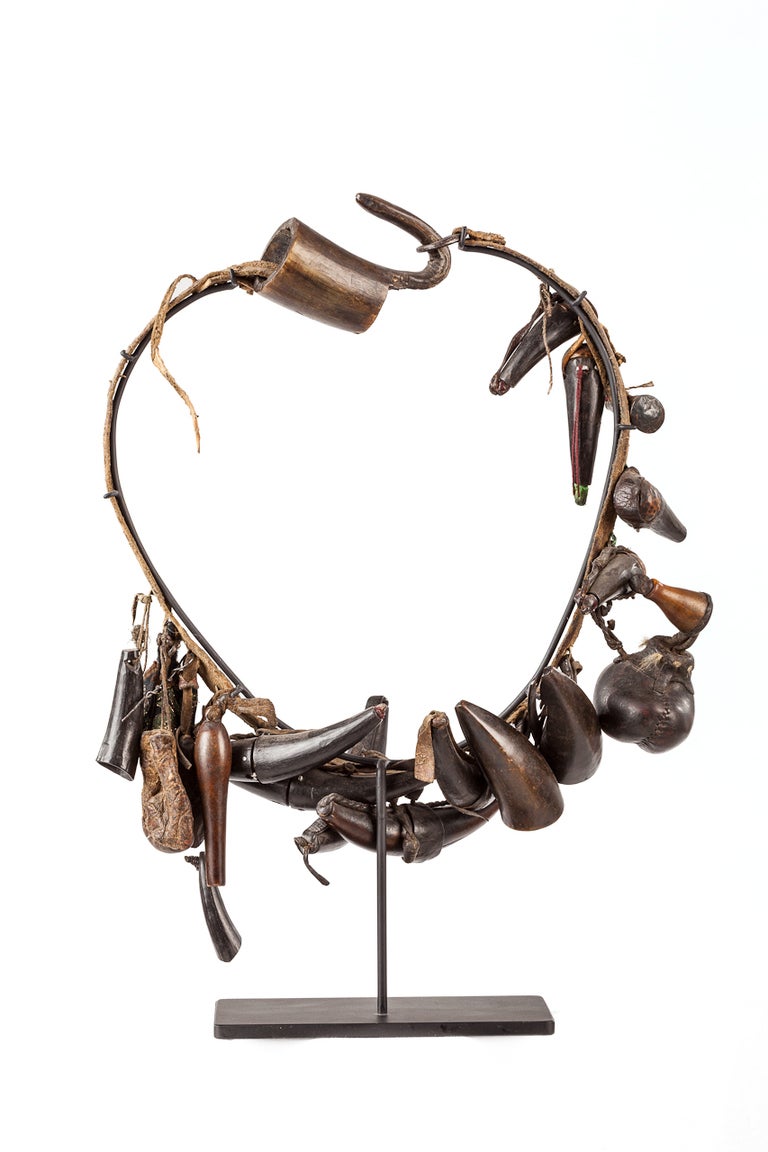 Tibetan  Leather 19th c. Bandelier