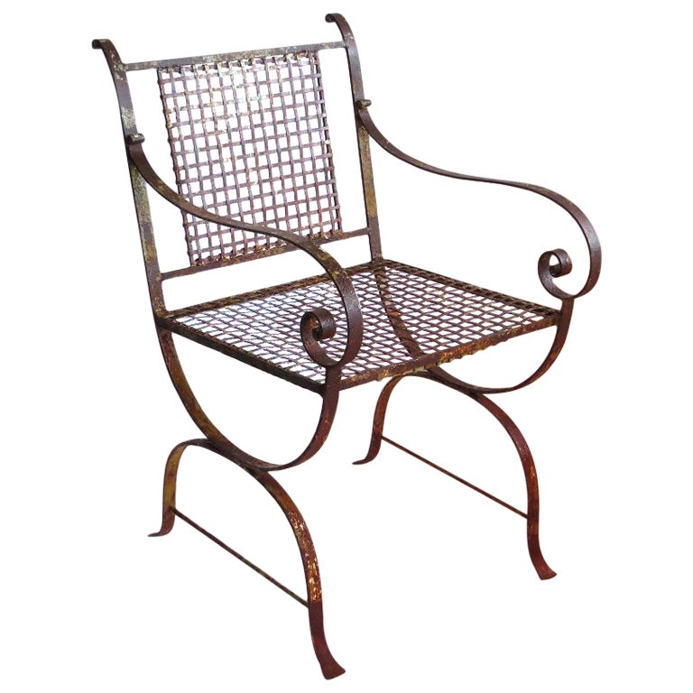 1930s Steel Welded Arm Chair For Sale