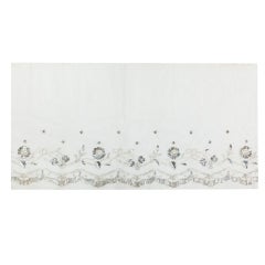 Silver Embroidery On Tulle