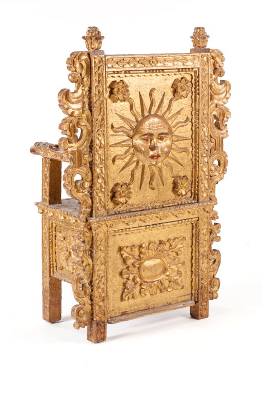 Venetian Gold Leaf Gondolier Chair