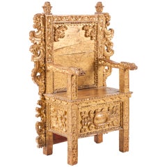 Venetian Gold Leaf Gondolier Chair