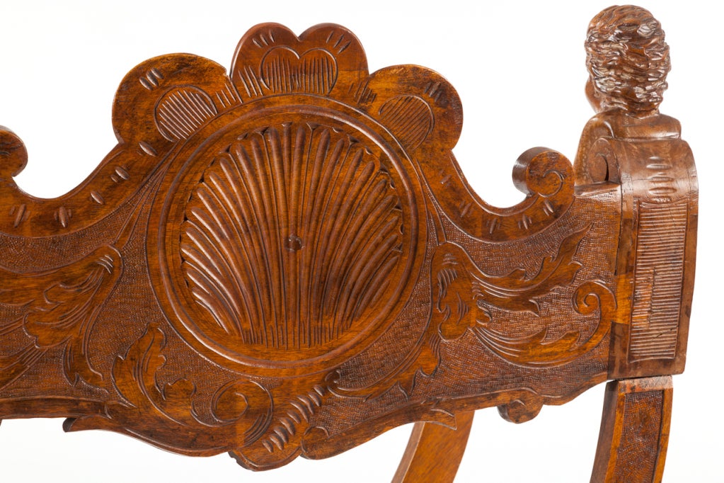 18th Century and Earlier Savonarola Arm chair For Sale