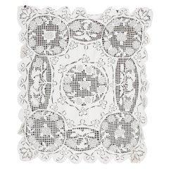 Vintage Linen Cutwork Tablecloth