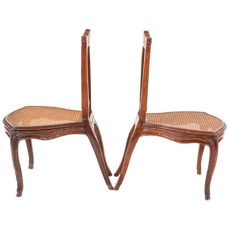 Pair Louis XVIII womens ballroom sitting chairs For Sale