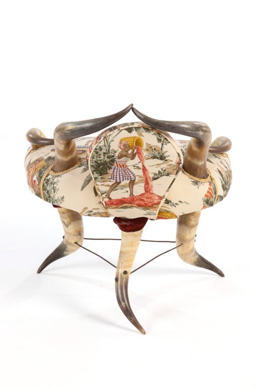 American Victorian Long horn ladies boudoir chair For Sale