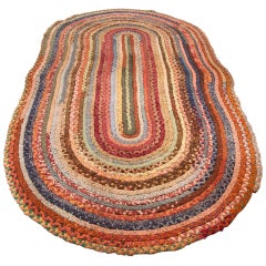 Vintage Braided Southern rag rug