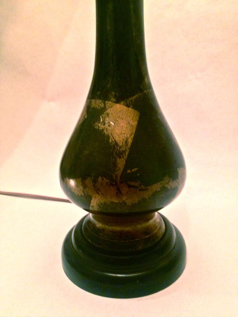 Anglo-Japanese Gilded and Lacquered Bronze Table Lamp For Sale