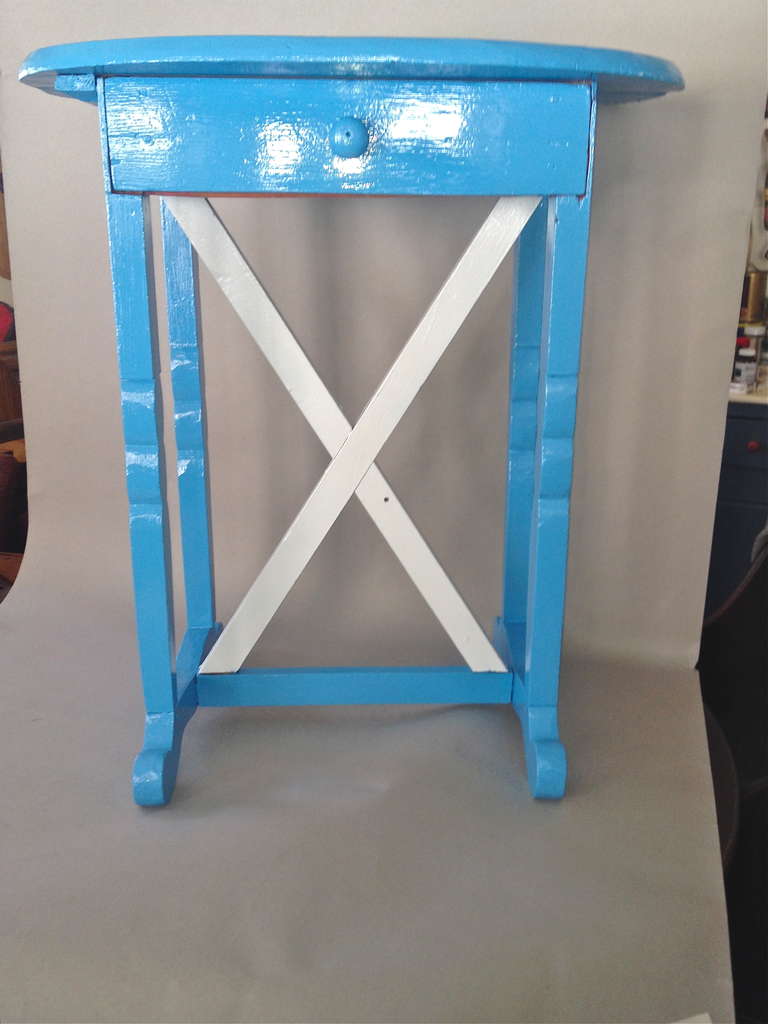 Folk Art Classical Stand with Drawer