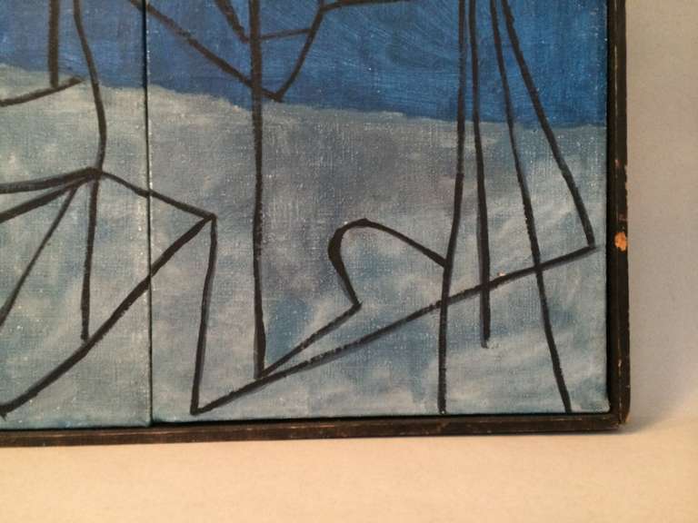 Blue Abstract by Agnes Hart
