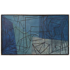 Blue Abstract by Agnes Hart