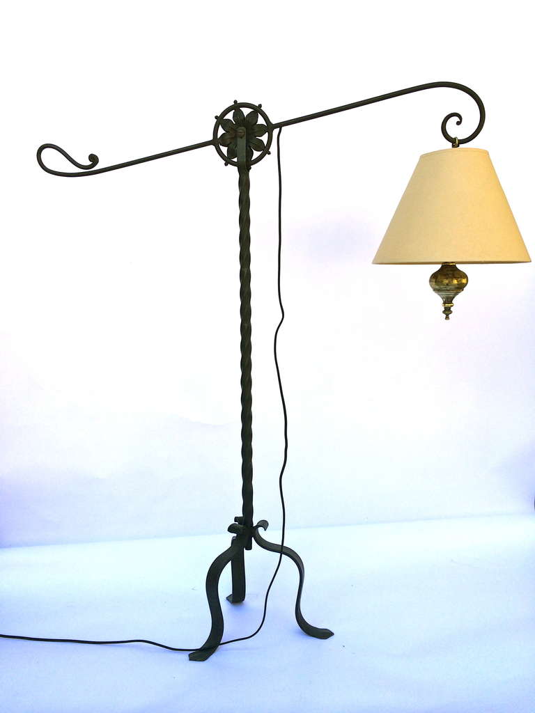 Articulating Wrought Iron Floor Lamp 2