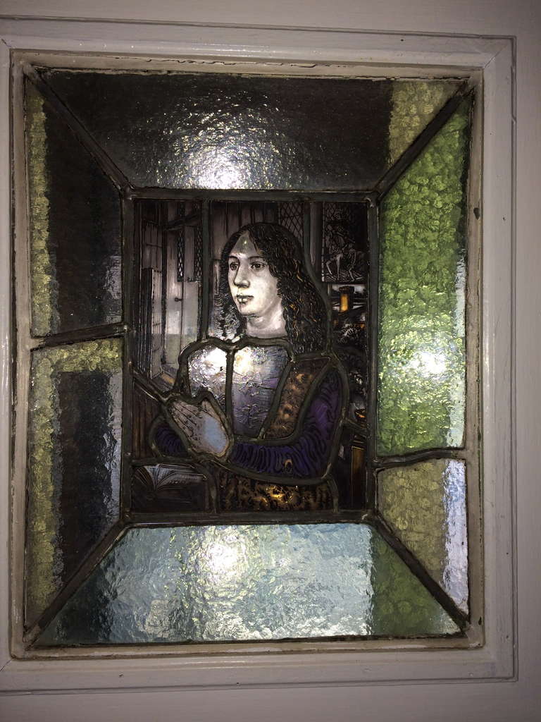 Door with Stained Glass Panel For Sale 3