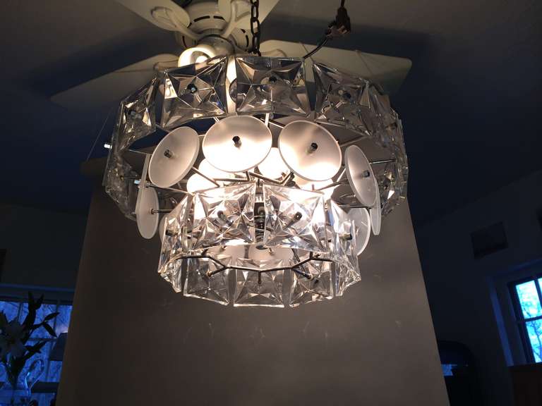 Leaded Glass German Chandelier