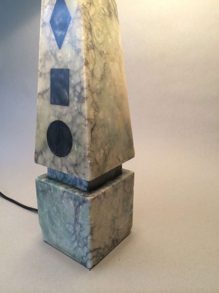 Marble Obelisk Table Lamp 1