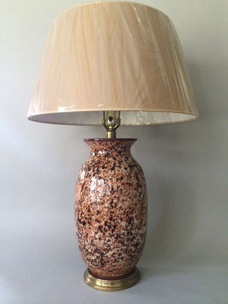 Italian Spatter Glazed Table Lamp