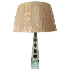 Marble Obelisk Table Lamp