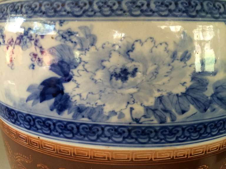 Glazed Large Scale Katani Porcelian Bowl For Sale