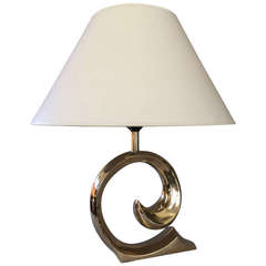 Swirling Brass Table Lamp