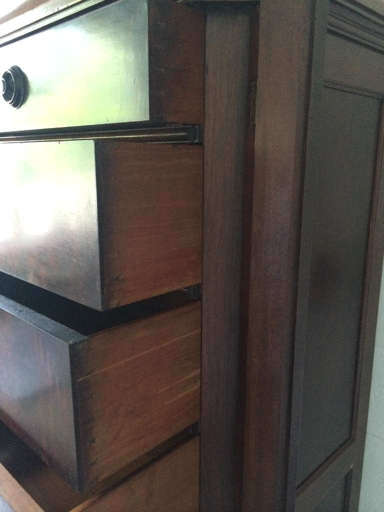 Mahogany Tall Chest In Excellent Condition For Sale In Woodstock, NY
