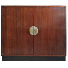 Vintage Mahogany Two Door Console Cabinet