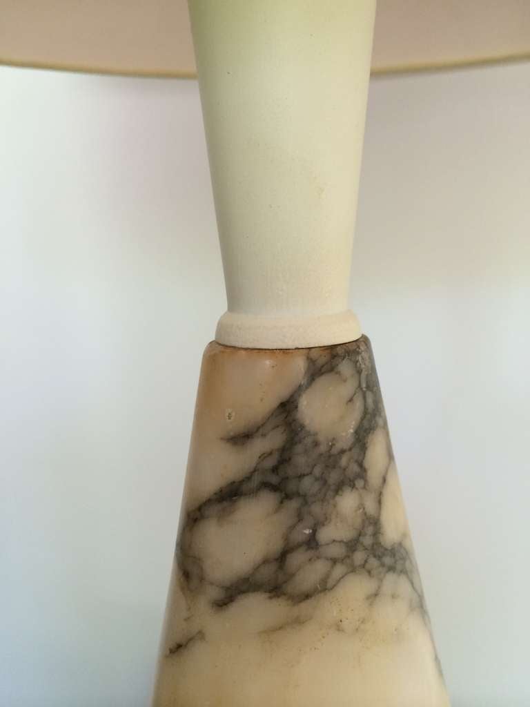 Pear shaped Italian Marble lamps For Sale 3