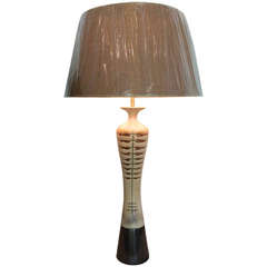 Tall, Thin, Italian Pottery Lamp