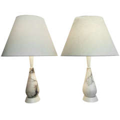Pear shaped Italian Marble lamps