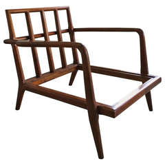 Italian Walnut Lounge Chair