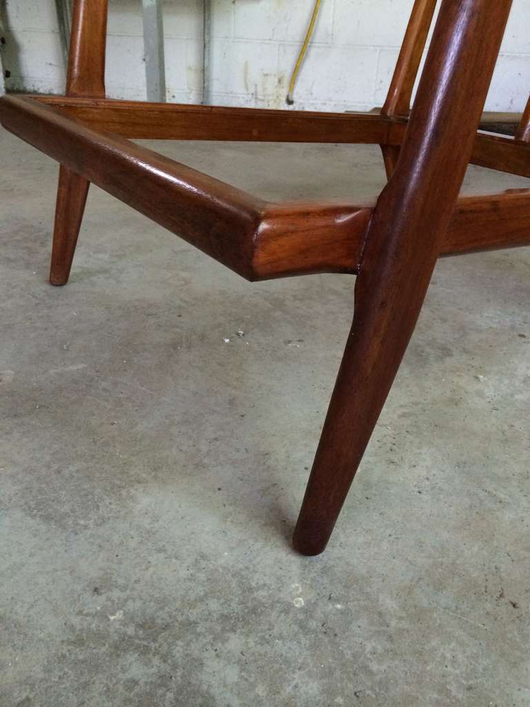 Italian Walnut Lounge Chair For Sale 4