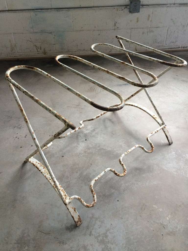 Iron Bicycle Rack In Good Condition For Sale In Woodstock, NY