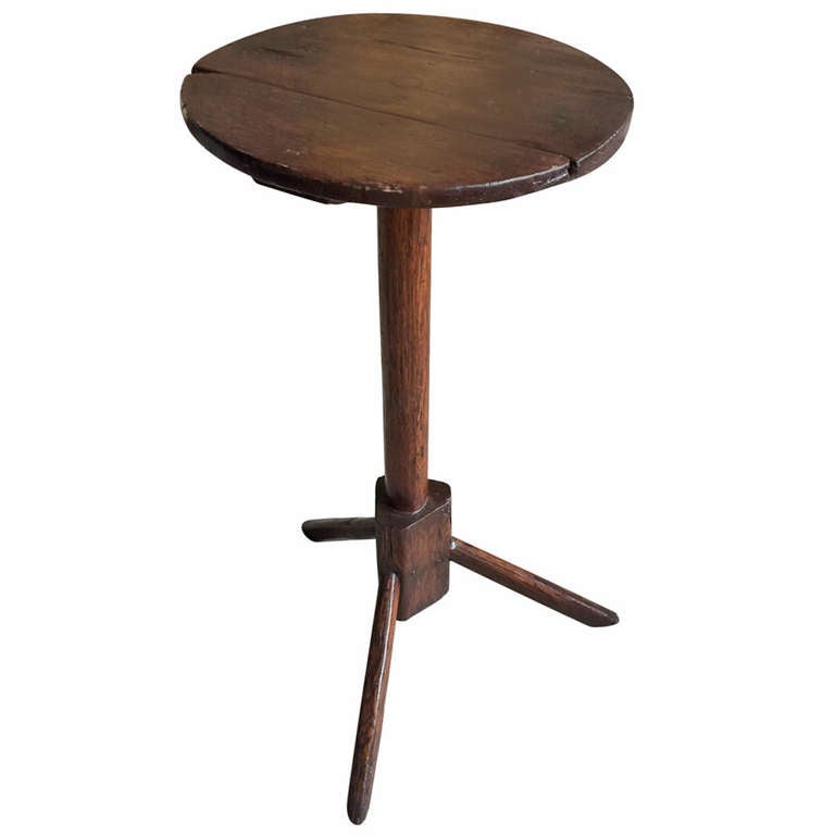 Colonial American Candle Stand For Sale