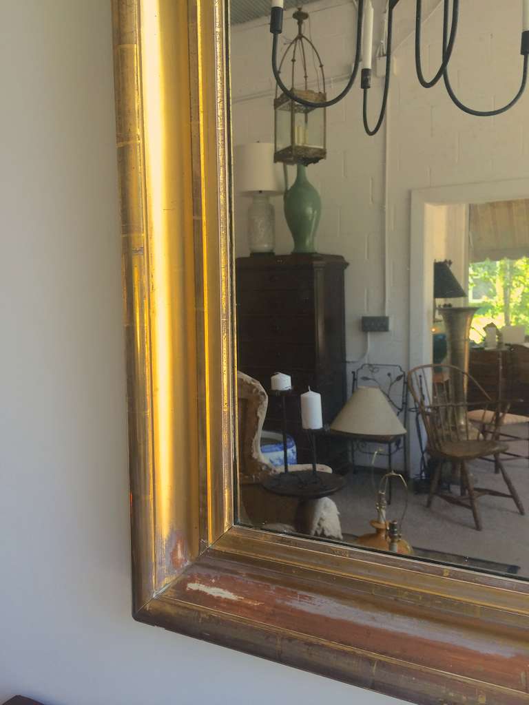 American Classical Gilded Looking Glass For Sale